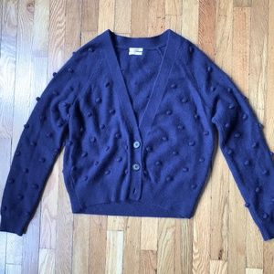 Madewell Wallace Navy Cropped Sweater - Size S